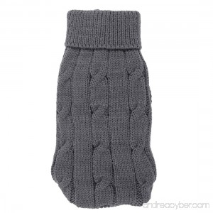 uxcell Pet Chihuahua Twisted Knit Turtleneck Apparel Sweater XX-Small Gray - B017DF0RCU