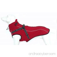 Xanday Dog Jacket with Harness  Windproof Dog Vest with Reflective Strips for Medium Large Dogs  Warm and Cozy Dog Sport Vest  Dog Winter Coat  Warm Dog Apparel with High Neckline Collar - B077VGHYRS