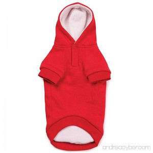 Zack & Zoey Fleece Lined Pet Sweatshirt Hoodie - Tomato Red - B0062FVBLY