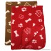 30x21 Inch Dog / Cat Fleece Blanket - Bone and Paw Print Assorted Color Pet Blankets by bogo Brands - B00TQ0TSG2