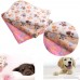 Cute Pet Small Medium Large Warm Paw Print Dog Puppy Fleece Soft Blanket Bed Mat - B0777QBLWX