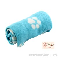 IDS Soft Fleece Pet Dog Cat Puppy Kitten Warm Blanket Sleep Bed Mat with Paw Print 3 Colors Optional - B01EH8RORW