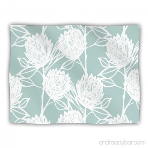 Kess InHouse Gill Eggleston Protea Jade White Blue Flowers Dog Blanket 60 by 50-Inch - B00JRT2EK4
