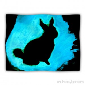 Kess InHouse Theresa Giolzetti Blue Moon Bunny Aqua Paint Pet Blanket 60 by 50-Inch - B00JRUTKBY