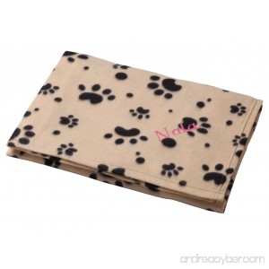 Miles Kimball Personalized Paw Print Pet Blanket - B00WSUR3NM id=ASIN