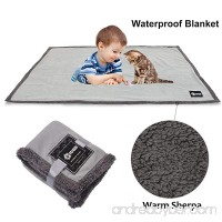 Pawsse Waterproof Dog Blanket Small Medium Pet Puppy Cat Fleece Sherpa Throws Cushion Mat for Couch Sofa Bed Car Seat Furniture Protector Cover 50 x 30 - B076J823JR