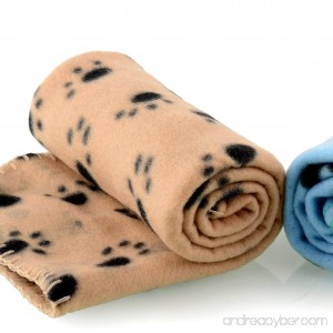 Pecute® Pet Puppy Dog Cat Paw Print Fleece Blanket Mat Pad Cover Bed Random Color - B00PH1OY40