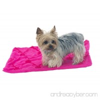 The Dog Squad 30 by 36-Inch Minkie Binkie Blanket  Medium  Hot Pink Roses - B00MYJWHO2