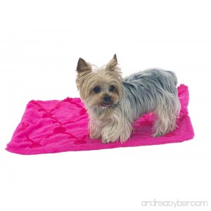 The Dog Squad 30 by 36-Inch Minkie Binkie Blanket Medium Hot Pink Roses - B00MYJWHO2