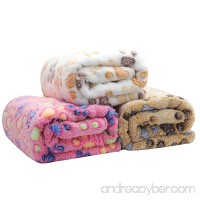3-Pack Thick Warm Pet Fleece Blankets for Small Cats Dogs Animals - B01M70OIAL