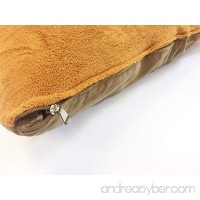 American Comfort Warehouse 36x29 Medium Size Removable Zippered Luxurious Soft Fleece Sudan Brown/Brown Suede Cover Case for Small to Medium Dogs - External Cover Only - B01J6RZTE4