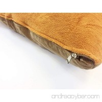 American Comfort Warehouse 47x29 Large Size Removable Zippered Luxurious Soft Fleece Sudan Brown/Brown Suede Cover Case for Small to Large Dogs - External Cover Only - B01J6RYVWU
