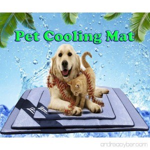 DODOING Breathable Summer Non-Toxic Pet Self Cooling Mat for Dog Cat Sleeping Mat Bed Cooler Mattress Rattan Mat Cold Pad Ice Cushion - B07FZS8PSH