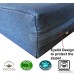 Dogbed4less DIY Durable Blue Denim Pet Bed External Duvet Cover and Waterproof Internal Case for Small Medium to Extra Large Dog Bed - Replacement Covers only - B01N6OLNZH