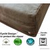 Dogbed4less DIY Durable Brown Denim Pet Bed External Duvet Cover and Waterproof Internal Case for Small Medium to Extra Large Dog - Covers only - B01N9PS9W1