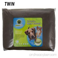 Paws Off Fleece Protective Bed Cover - Chocolate Color fits Twin Size Bed - B01F7LWVLW
