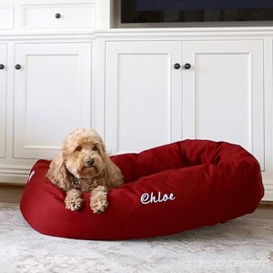 Personalized Majestic Pet Bagel Style Dog Bed - Machine Washable - Soft Comfortable Sleeping Mat - Durable Supportive Cushion - Custom Embroidered Dog Bed - available in multiple colors and sizes - B01MZDB07T id=ASIN