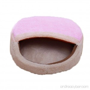Binmer(TM) Pet Dog Puppy Cat Warm Bed House Plush Cozy Nest Mat Pad Warm Bed Pink - B06XGBCJ72