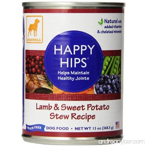 Dogswell Happy Hips for Dogs Lamb & Sweet Potato Stew Recipe 13-Ounce Cans (Pack of 12) - B00141NFVA