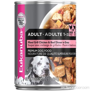 Eukanuba Wet Food Adult Mixed Grill Chicken & Beef Dinner in Gravy Canned Dog Food (Case of 12) 12.5 oz - B072JMFMJF