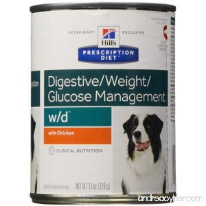 Hill's Prescription Diet w/d Canine Digestive/Weight/Glucose Management - Chicken - 12x13oz - B0011NJOHU