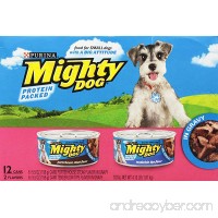 Purina Mighty Dog Wet Dog Food  2 Flavor Variety Pack In Gravy (Steak/Tenderloin)  5.5-Ounce Can  2 Packs of 12 - B002CJOE2W