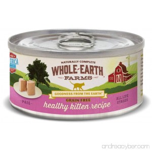 Whole Earth Farms 24 Case Grain Free Real Healthy Kitten Recipe 2.75 oz - B07FVY37TH