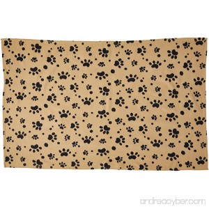 Dog Blanket Fleece Throw Beige Paw Print Cozy Animal Planet - Quality Large Throw - 60x39 Double Sewn Hem 33% Heavier Weight - Cat Car Lap Sofa Pet Bed Crate Carrier Kennel Couch - B0151X2N8M