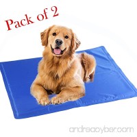 Flycreat Dog Cooling Mat  Cool Gel Mat Chilly Gel Pad for Pet Dogs Cats Cooling Bad Mats Pack of 2 - B07F5BVZ22