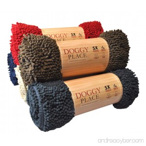 My Doggy Place-Ultra Absorbent Microfiber Chenille Dog Door Mat Durable Quick Drying Washable Prevent Mud Dirt(Colors: Red Oatmeal Brown Charcoal Navy Blue; Sizes:Medium Large X-Large Runner) - B0172IB4E8
