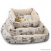 Paws & Pals Pet Bed for Cat and Dog Crate Pad - Deluxe Premium Bedding with Cozy Inner Cushion- Durable Model - 1800's Newspaper Design - B016C88I70