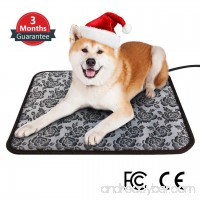 Pet Heating Pad  Electric Dog & Cat Warming Mat Cushion for Bed & Floor  Waterproof & Chew Resistant for Extra Safety  Adjustable Heat Settings & Overheat Protection - B077NS1STR