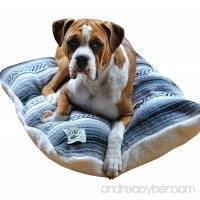 Del Mex Reversible Dog Bed Pillow made from Mexican Blanket with Sherpa - B077VBJP4Y