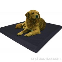 Dogbed4less Extra Large Orthopedic Gel Infused Memory Foam Dog Bed  Waterproof Liner with Durable Canvas Cover  47X29X4 Inch  Black (Fit 48X30 crate) - B01MRWJQKS