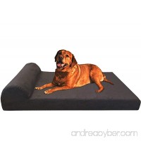 dogbed4less Head Rest Pillow Orthopedic Gel Cooling Memory Foam Dog Bed  Waterproof Liner with Durable Pet Bed Cover  Jumbo 55X47 Inch - B07527PBKP