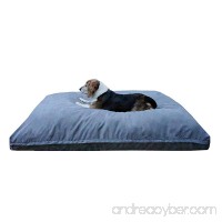 Dogbed4less Large Memory Foam Dog Bed Pillow with Orthopedic Comfort  Waterproof Liner and Grey Microsuede Pet Bed Cover 41X27 Inches - B072HKWQ3W