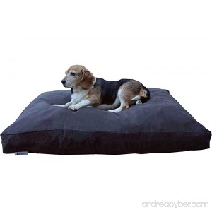 Dogbed4less Large Memory Foam Dog Bed Pillow with Orthopedic Comfort Waterproof Liner and Espresso Microsuede Pet Bed Cover 41X27 Inches - B071RQCH5H