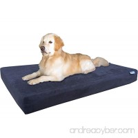 Dogbed4less Orthopedic Gel Infused Cooling Memory Foam Dog Bed for Large Dog  Waterproof Liner and Durable Pet Bed Cover  XXL 55X37X4 Inch  Micro-suede in Espresso - B0737JRNN5