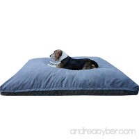 Dogbed4less XL Extra Large Memory Foam Dog Bed Pillow with Orthopedic Comfort  Waterproof Liner and Microsuede Pet Bed Cover 40X35 Inches  Grey - B0716G81C3