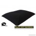 Durable Comfort Pet Dog Micro-cushion Memory Foam Pillow Bed with Waterproof Liner + External Cover for S M L Dogs- Complete Set (Black Canvas 36''x29'') - B01KBHJOK8