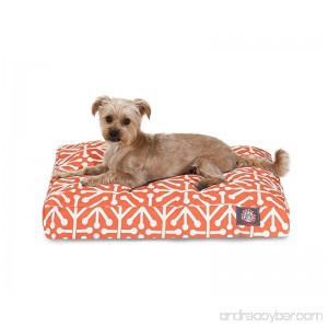 Majestic Pet Orange Aruba Small Rectangle Indoor Outdoor Pet Dog Bed With Removable Washable Cover By Products - B0166E0USU
