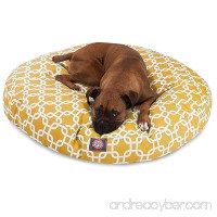 Majestic Pet Yellow Links Large Round Indoor Outdoor Pet Dog Bed With Removable Washable Cover By Products - B009EQ9WKK