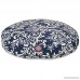 N2 Large White Blue Navy Paisley Pattern Dog Bed Floral Modern Round Pet Bedding Bold Fun Print Features Removable Cover Plush Comfort Design Stylish Polyester - B077PR4XXY