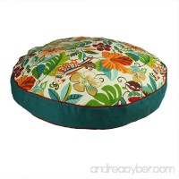 N2 Medium Indoor Outdoor Red Blue Green Floral Pattern Dog Bed  Paisley Round Pet Bedding  Jungle Bold Print  Features Water Mildew Fade Resistant Base  Removable Cover  Stylish  Polyester - B078487CCH