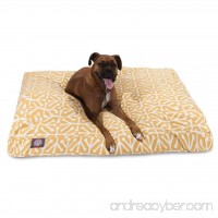 N2 XL Yellow White Geometric Pattern Dog Bed  Modern Fun Bold Print Pet Bedding  Rectangle  Features Waterproof base  Stain Resistant  Removable Cover  Sturdy Zipper Design  Polyester - B077PP4CVG