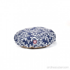 Navy Blue French Quarter Small Round Indoor Outdoor Pet Dog Bed With Removable Washable Cover By Majestic Pet Products - B009EQ8F58