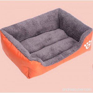 Pet Dog Cat Bed Puppy Cushion House Pet Soft Warm Kennel Dog Mat Blanket Orange Color - B019T4U0N4