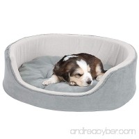 PETMAKER Small Cuddle Round Microsuede Pet Bed - Gray - B01KP1CTDY