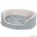 PETMAKER Small Gray Cuddle Round Suede Pet Bed 23 x 18 - B0171P8SZK