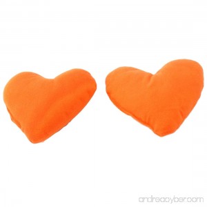 uxcell Heart Shaped Doggie Puppy Cute Neck Pet Pillow Headrest Pad Toy 2 Pcs Orange - B00H8S1XP8